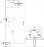 Душевая система Ravak Termo TE 092.00/150 X070098 с термостатом Хром Белый латунь на стену