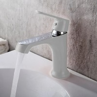 Смеситель для раковины Frap H31 F1031 Белый Хром латунь однорычажный