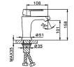 Смеситель для раковины Frap H31 F1031 Белый Хром латунь