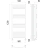 Водяной полотенцесушитель Terminus Классик П22 500x1200 4670078529619 Хром, нижнее подключение, G 1/2" ВР, с угловым соединением нержавеющая сталь