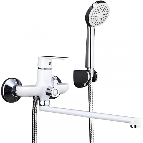 Смеситель для ванны Frap H31 F2231 универсальный Белый Хром латунь на стену