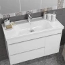 Тумба под раковину Opadiris Фреш 100 00-00007083 подвесная Белая МДФ / ЛДСП, стекло