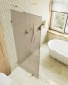Душевая перегородка Maybah Glass MGD-265-3 790x1950 коннектор стена-стекло Золото стекло бронзовое матовое