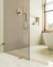 Душевая перегородка Maybah Glass MGD-265-3 790x1950 коннектор стена-стекло Золото стекло бронзовое матовое