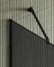 Душевая перегородка Maybah Glass MGD-694-6у 890x1950 в узком профиле Черный стекло графитовое матовое
