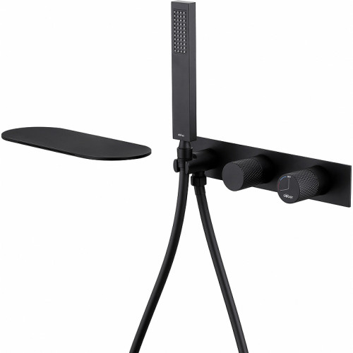 Смеситель для ванны Abber Rund AF8731B Черный матовый латунь встраиваемый