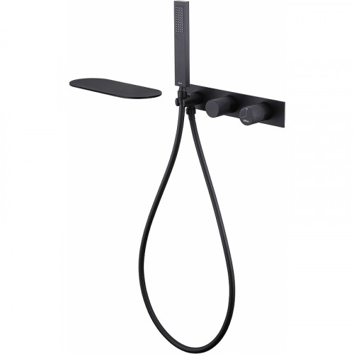 Смеситель для ванны Abber Rund AF8731B Черный матовый латунь встраиваемый