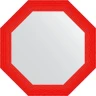 Зеркало Evoform Octagon 77х77 BY 3885 в багетной раме - Красная волна 89 мм стекло