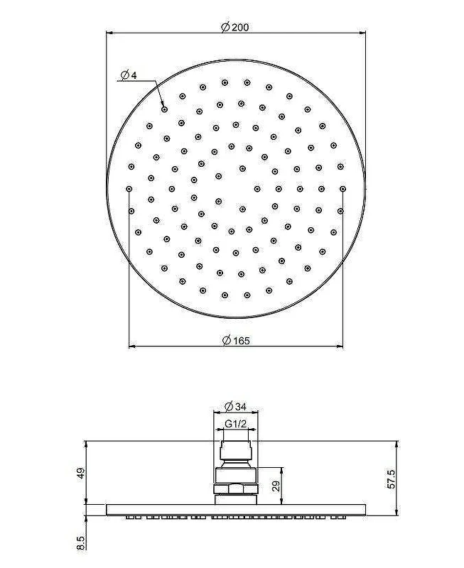 Верхний душ Fima Carlo Frattini Showerhead F2117/2CR цвет Хром
