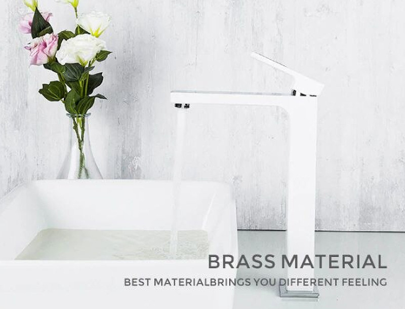 Смеситель для раковины Gappo G17-8 G1017-2 Белый Хром латунь