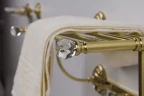 Полка для полотенец Art&Max Barocco Crystal AM-2032-Br-C Бронза
