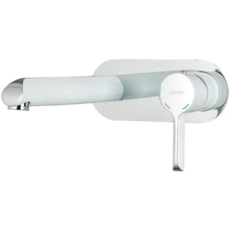 Смеситель для раковины Gappo G03-8 G1003-28 Белый Хром латунь встраиваемый