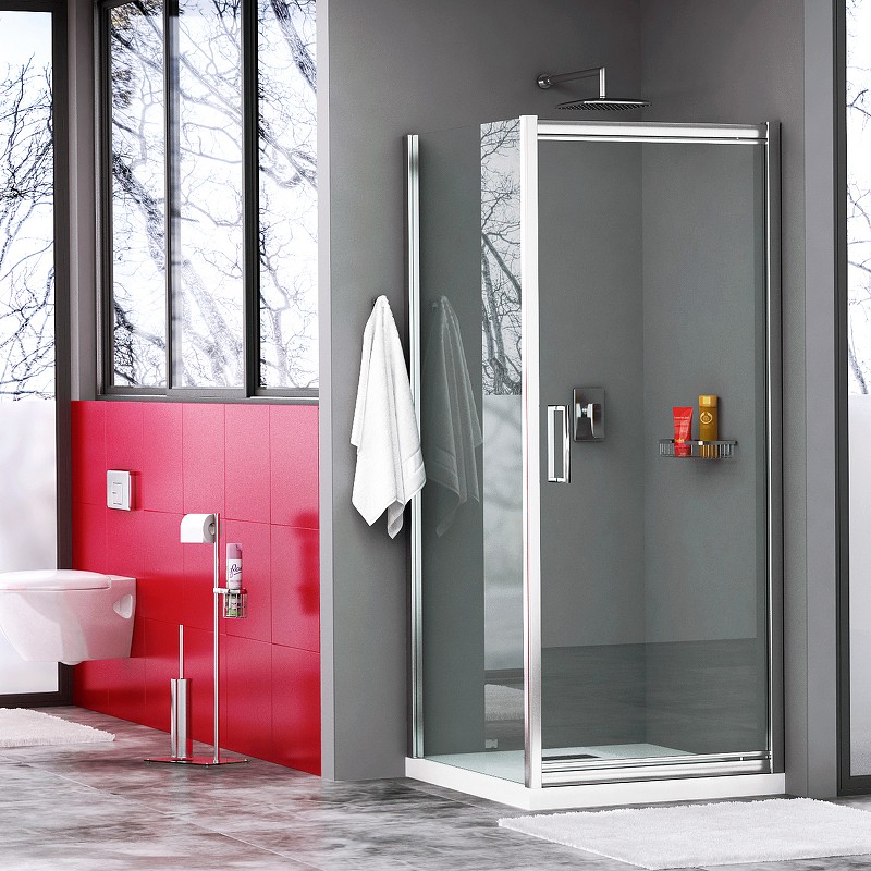 Душевой уголок WasserKRAFT Salm 80x80 27I02 профиль Хром стекло прозрачное