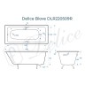 Чугунная ванна Delice Biove 170x75 DLR220509RB с черными матовыми ручками без антискользящего покрытия