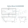 Чугунная ванна Delice Biove 170x75 DLR220509RB с черными матовыми ручками без антискользящего покрытия