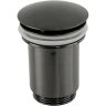 Донный клапан Remer 904CC114CFP click-clack Черный брашированный хром