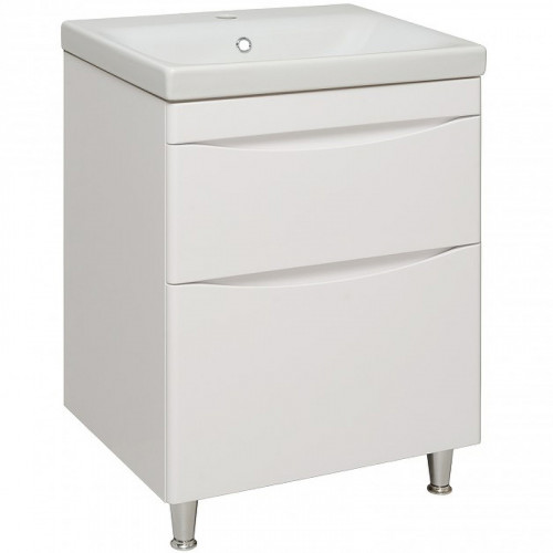 Тумба под раковину Runo Афина 60 00-00001169 Белая МДФ / ЛДСП