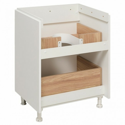 Тумба под раковину Runo Афина 60 00-00001169 Белая МДФ / ЛДСП