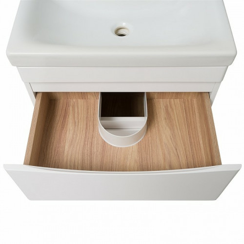 Тумба под раковину Runo Афина 60 00-00001169 Белая МДФ / ЛДСП