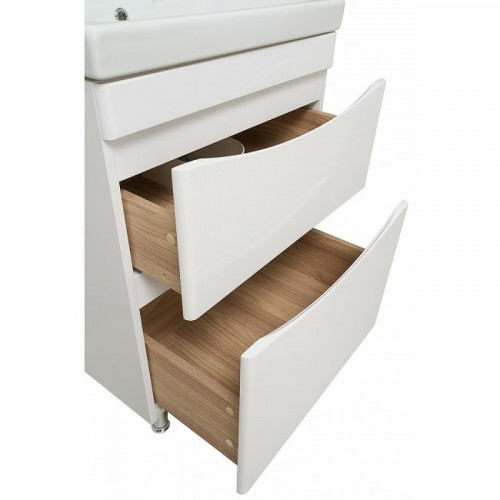 Тумба под раковину Runo Афина 60 00-00001169 Белая МДФ / ЛДСП