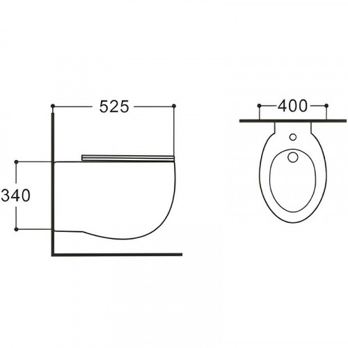 Биде Aquatek Альтаир AQ1089-00 подвесное Белое