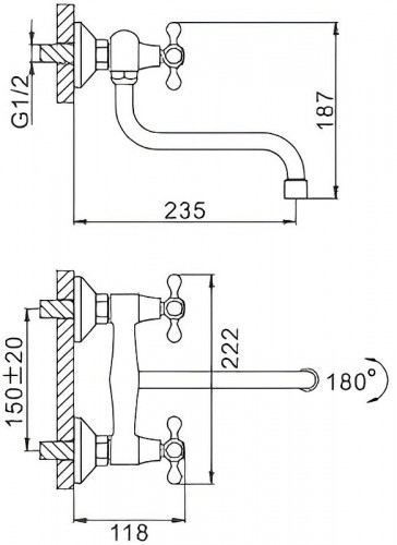 Смеситель для кухни Frap F4612 Хром