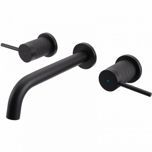 Смеситель для раковины Vincea Groove VBFW-4G1MB Черный матовый латунь встраиваемый