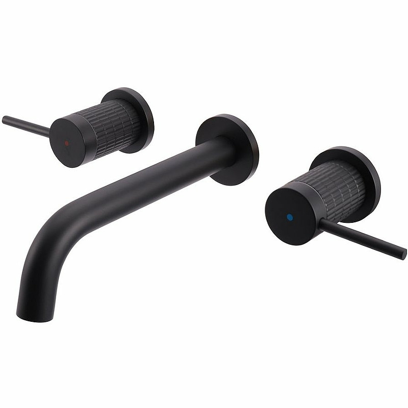 Смеситель для раковины Vincea Groove VBFW-4G1MB Черный матовый латунь встраиваемый
