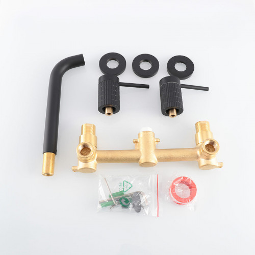 Смеситель для раковины Vincea Groove VBFW-4G1MB Черный матовый латунь встраиваемый