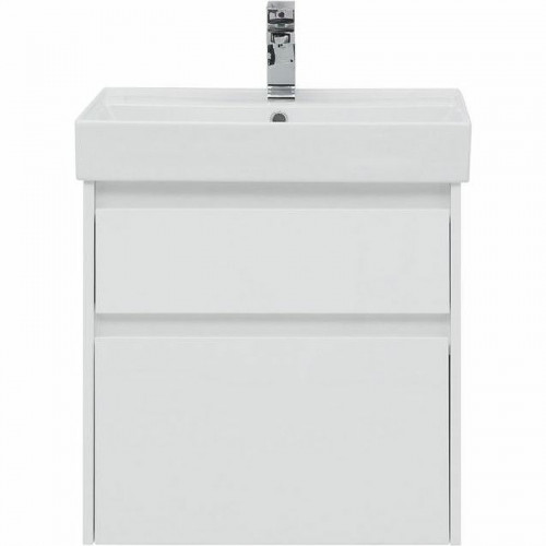 Тумба с раковиной Aquanet Nova Lite 60 245240 подвесная Белая глянцевая МДФ / ЛДСП