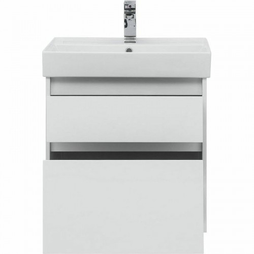 Тумба с раковиной Aquanet Nova Lite 60 245240 подвесная Белая глянцевая МДФ / ЛДСП