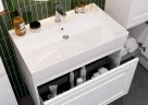 Тумба под раковину Aquanet Агата 75 345481 подвесная цвет Белый сатин