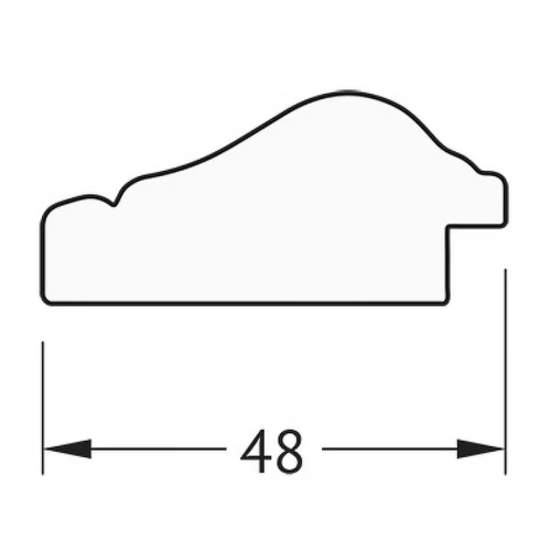 Зеркало Evoform Definite 142х52 BY 1066 в багетной раме - Алебастр 48 мм стекло