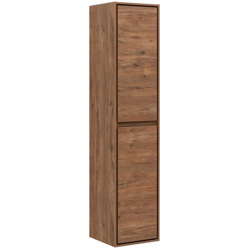 Шкаф пенал Aquanet Милан 35 336388 подвесной Дуб рустикальный МДФ / ЛДСП