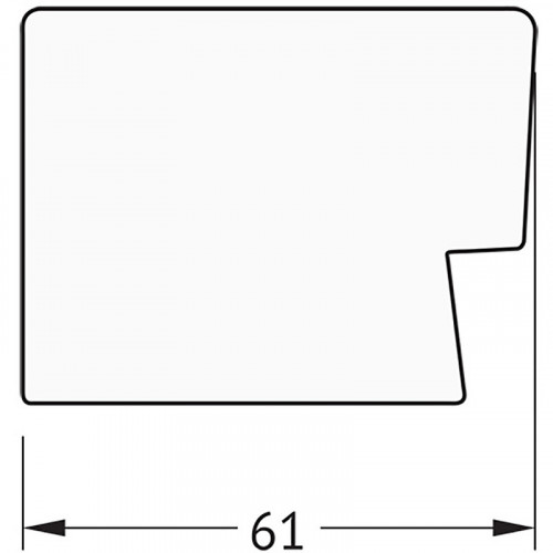 Зеркало Evoform Exclusive 141х56 BY 1169 с фацетом в багетной раме - Алюминий 61 мм стекло