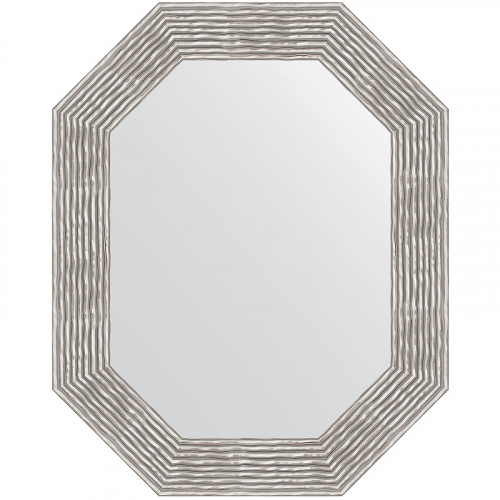 Зеркало Evoform Polygon 76х61 BY 7194 в багетной раме - Волна хром 90 мм стекло