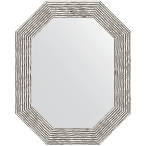 Зеркало Evoform Polygon 76х61 BY 7194 в багетной раме - Волна хром 90 мм стекло