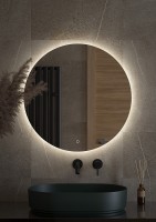 Зеркало Defesto Opti 70x70 DF 2844S с подсветкой 18W-4500К/Сенсорный выключатель/Нейтральный белый свет