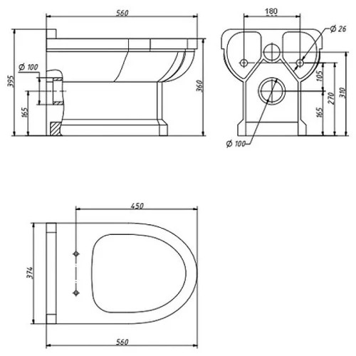 Унитаз Caprigo Tempo 4803 подвесной с сиденьем Микролифт