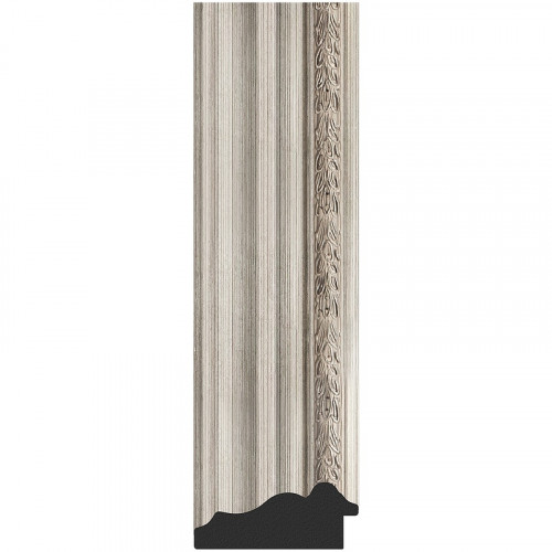 Зеркало Evoform Exclusive 116х56 BY 1247 с фацетом в багетной раме - Римское серебро 88 мм стекло