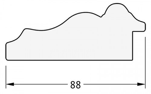 Зеркало Evoform Exclusive 116х56 BY 1247 с фацетом в багетной раме - Римское серебро 88 мм стекло