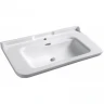 Раковина Kerasan Waldorf 120 4144K1bi/cr*1 Белая фарфор подвесная, полувстраиваемая
