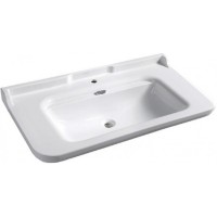 Раковина Kerasan Waldorf 120 4144K1bi/cr*1 Белая фарфор подвесная, полувстраиваемая