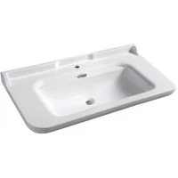 Раковина Kerasan Waldorf 120 4144K1bi/cr*1 Белая фарфор подвесная, полувстраиваемая