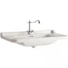 Раковина Kerasan Waldorf 120 4144K1bi/cr*1 Белая фарфор подвесная, полувстраиваемая