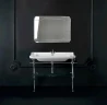 Раковина Kerasan Waldorf 120 4144K1bi/cr*1 Белая фарфор подвесная, полувстраиваемая