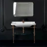 Раковина Kerasan Waldorf 120 4144K1bi/cr*1 Белая фарфор подвесная, полувстраиваемая