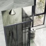 Душевой уголок Maybah Glass MGY-1334-6 1000x1000x1950 раздвижной профиль Черный стекло графитовое