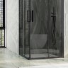 Душевой уголок Maybah Glass MGY-1334-6 1000x1000x1950 раздвижной профиль Черный стекло графитовое