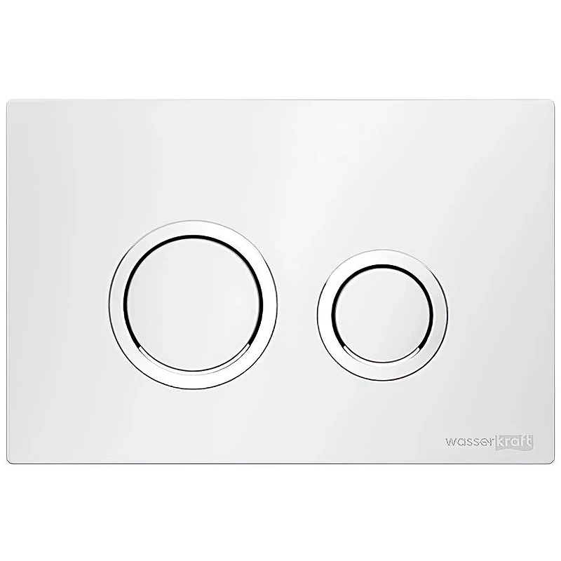 Инсталляция WasserKRAFT Salm 27TLT.010.ME.WH.WH01 для унитаза Белое стекло с Белой клавишей смыва нержавеющая сталь